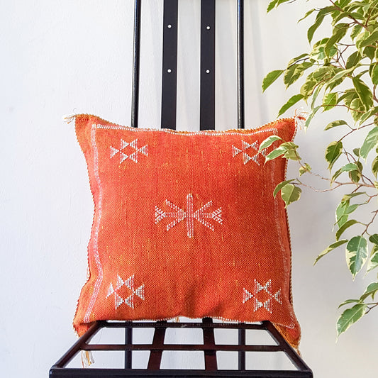 ORANGE CACTUS SILK PILLOW - Milsouls