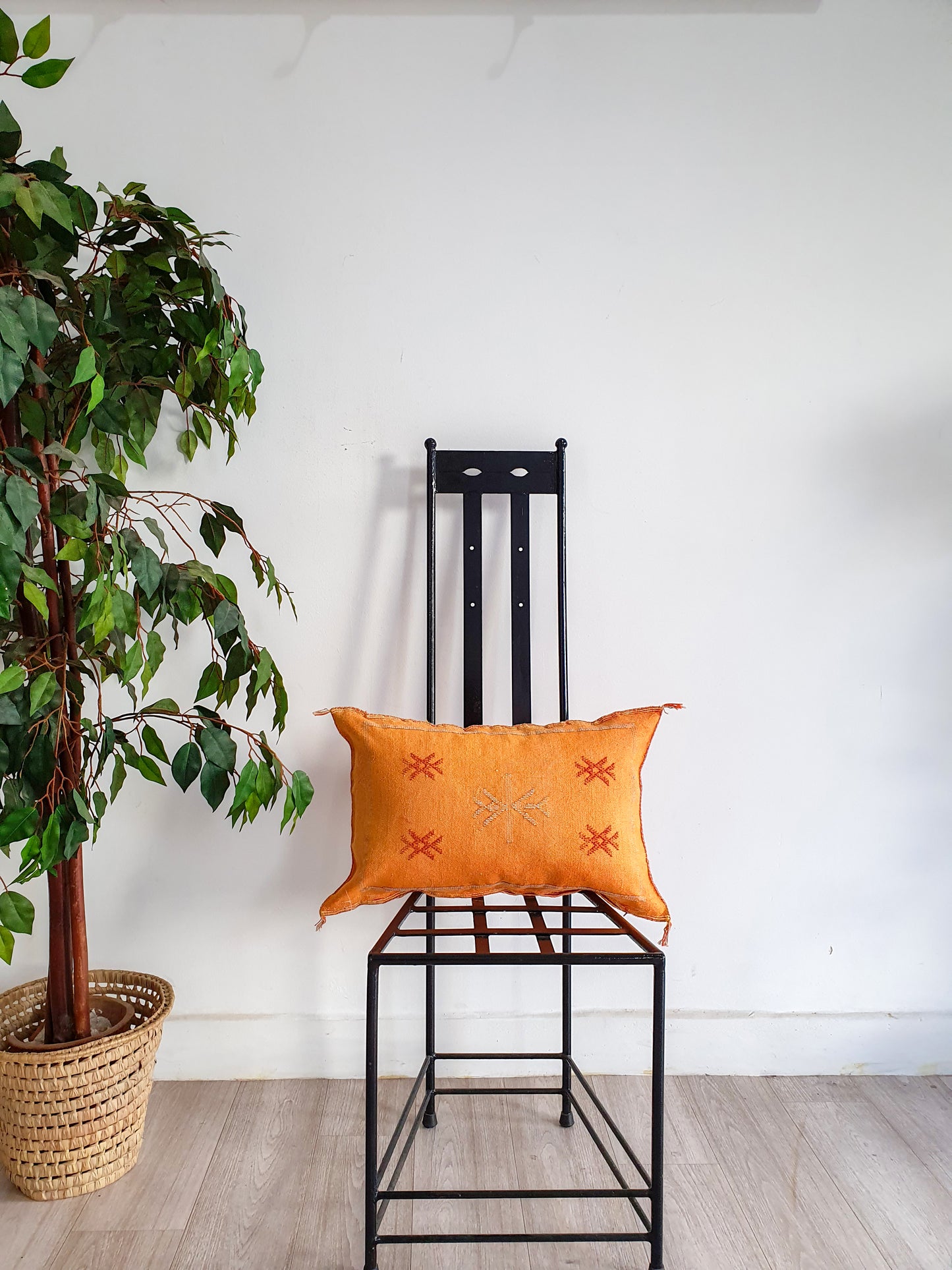 ORANGE CACTUS SILK PILLOW