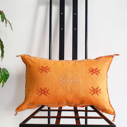 ORANGE CACTUS SILK PILLOW