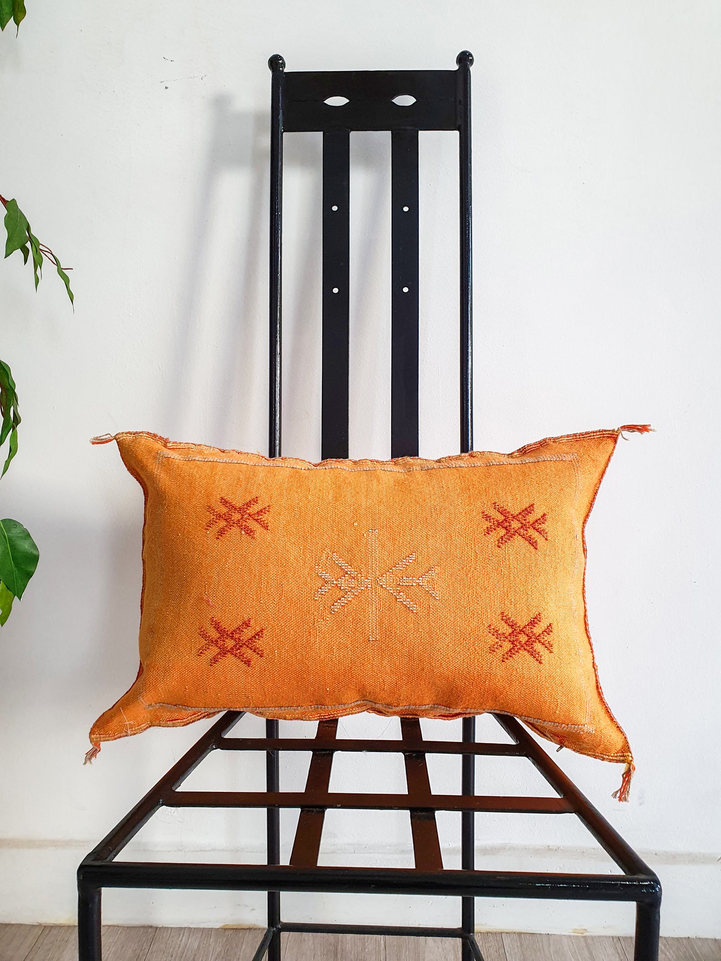 ORANGE CACTUS SILK PILLOW