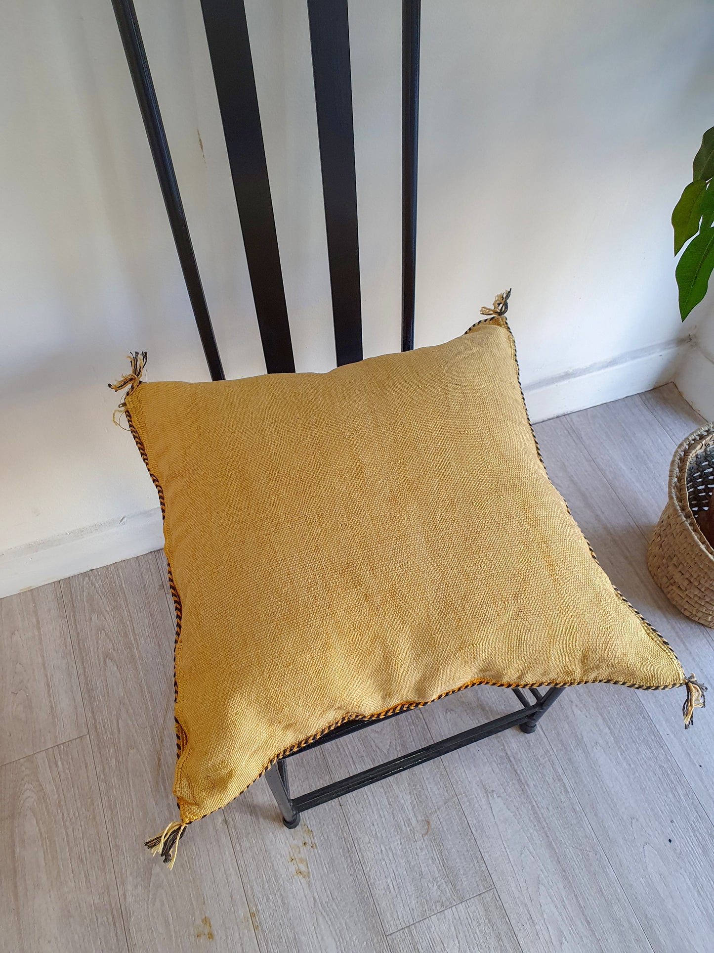 YELLOW CACTUS SILK PILLOW