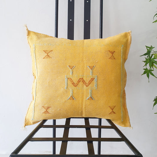 YELLOW CACTUS SILK PILLOW