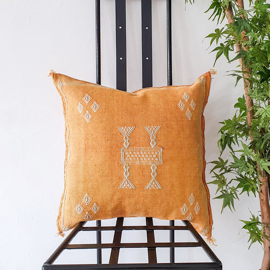 ORANGE CACTUS SILK PILLOW