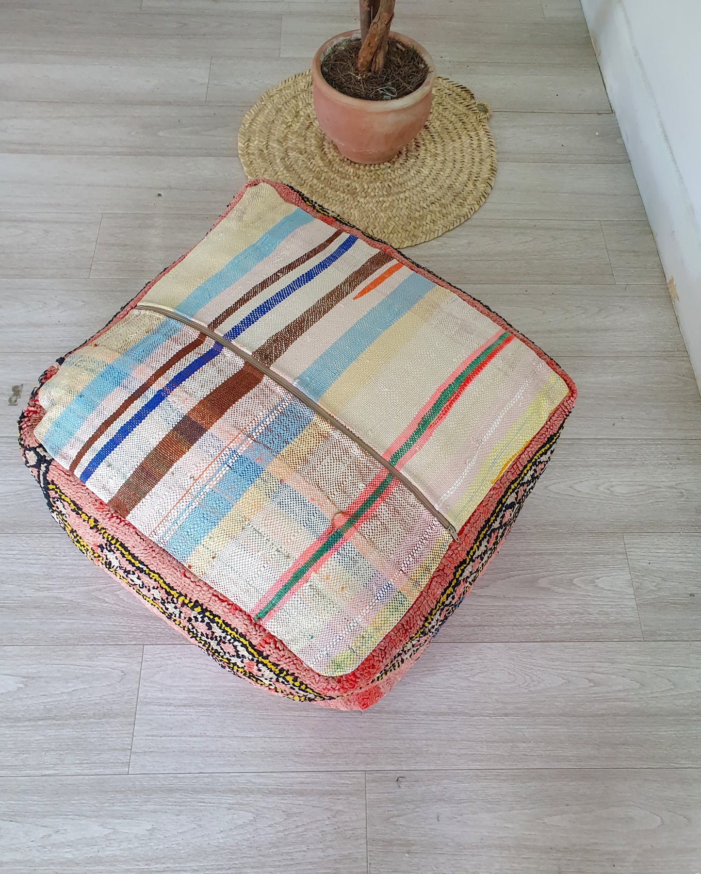 POUF KILIM ROSE