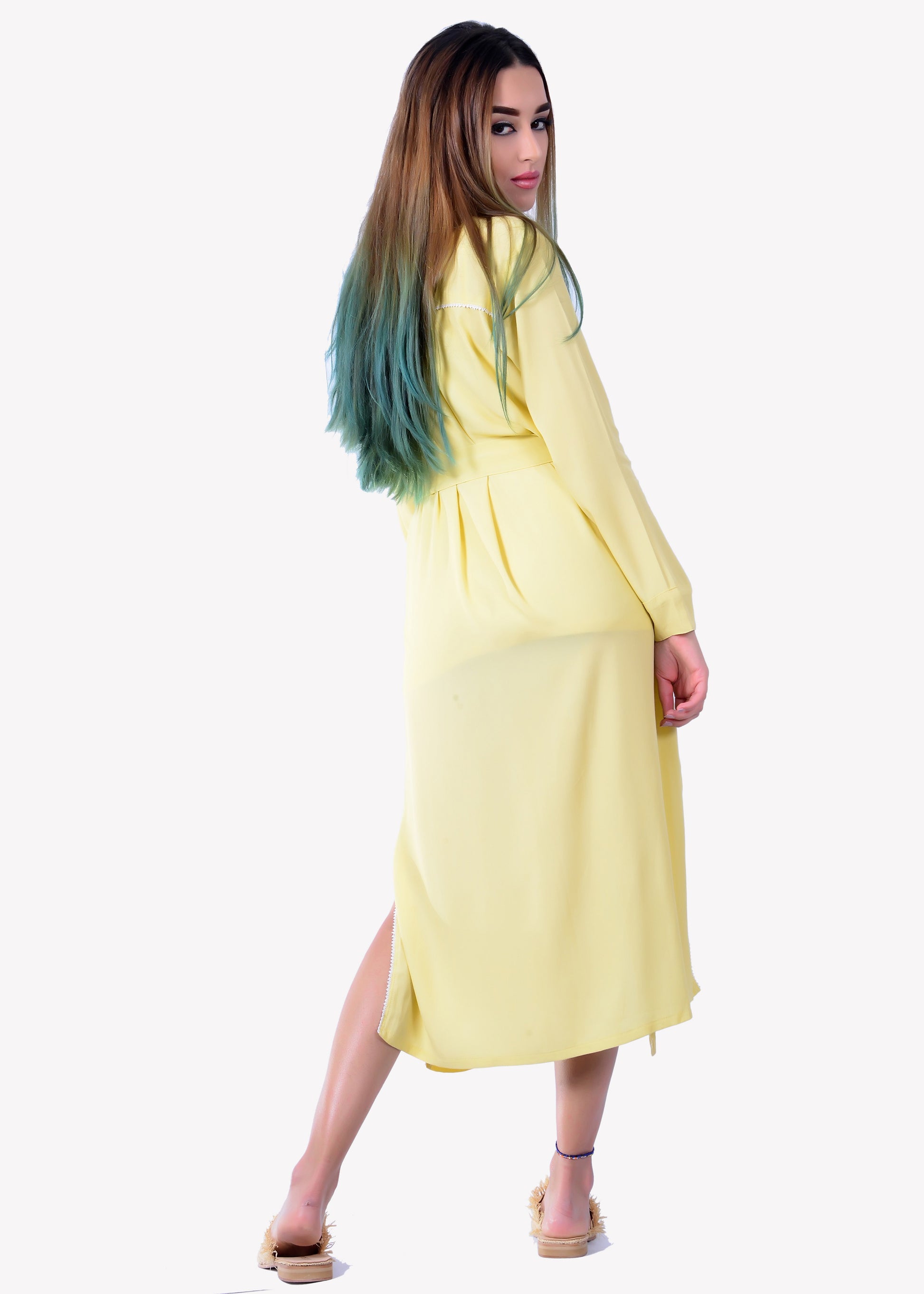 BEVERLY YELLOW SHIRT DRESS - Milsouls