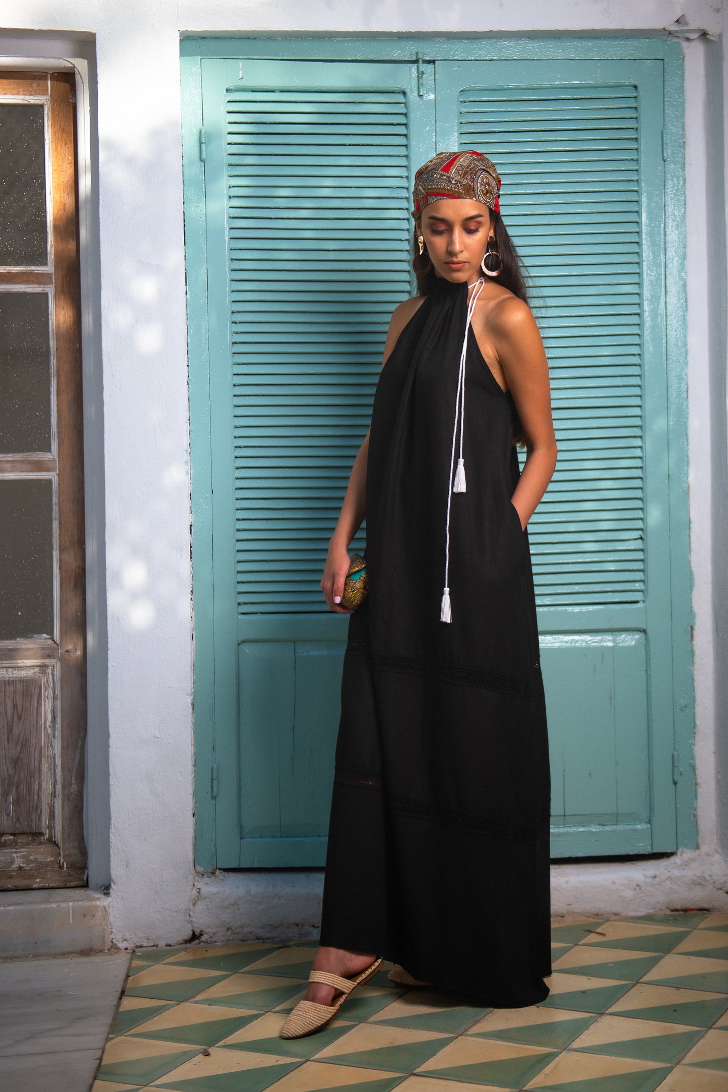 SOHO BLACK LINEN DRESS