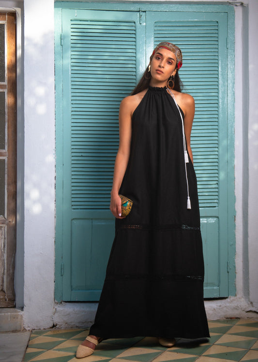 ROBE EN LIN NOIR SOHO