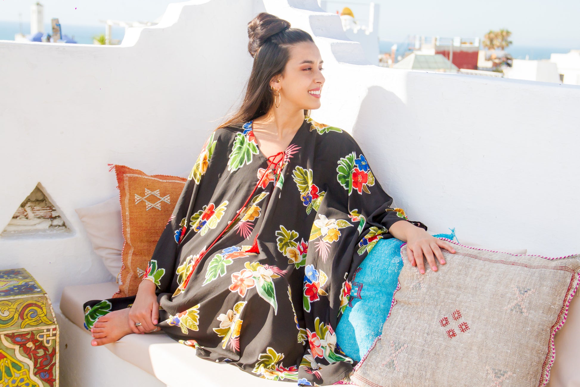 FLOWER MINI MOROCCAN KAFTAN - Milsouls