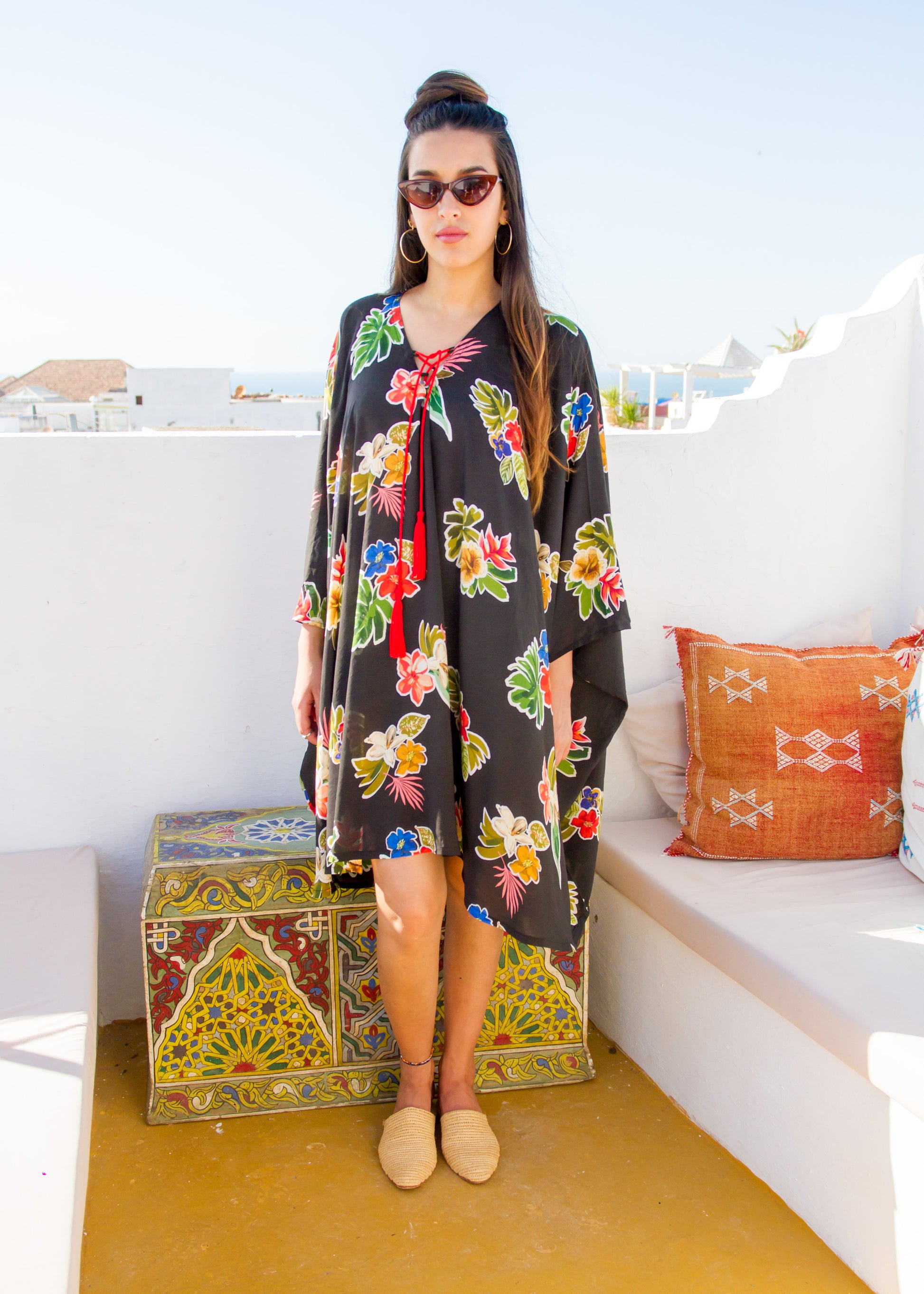 FLOWER MINI MOROCCAN KAFTAN - Milsouls