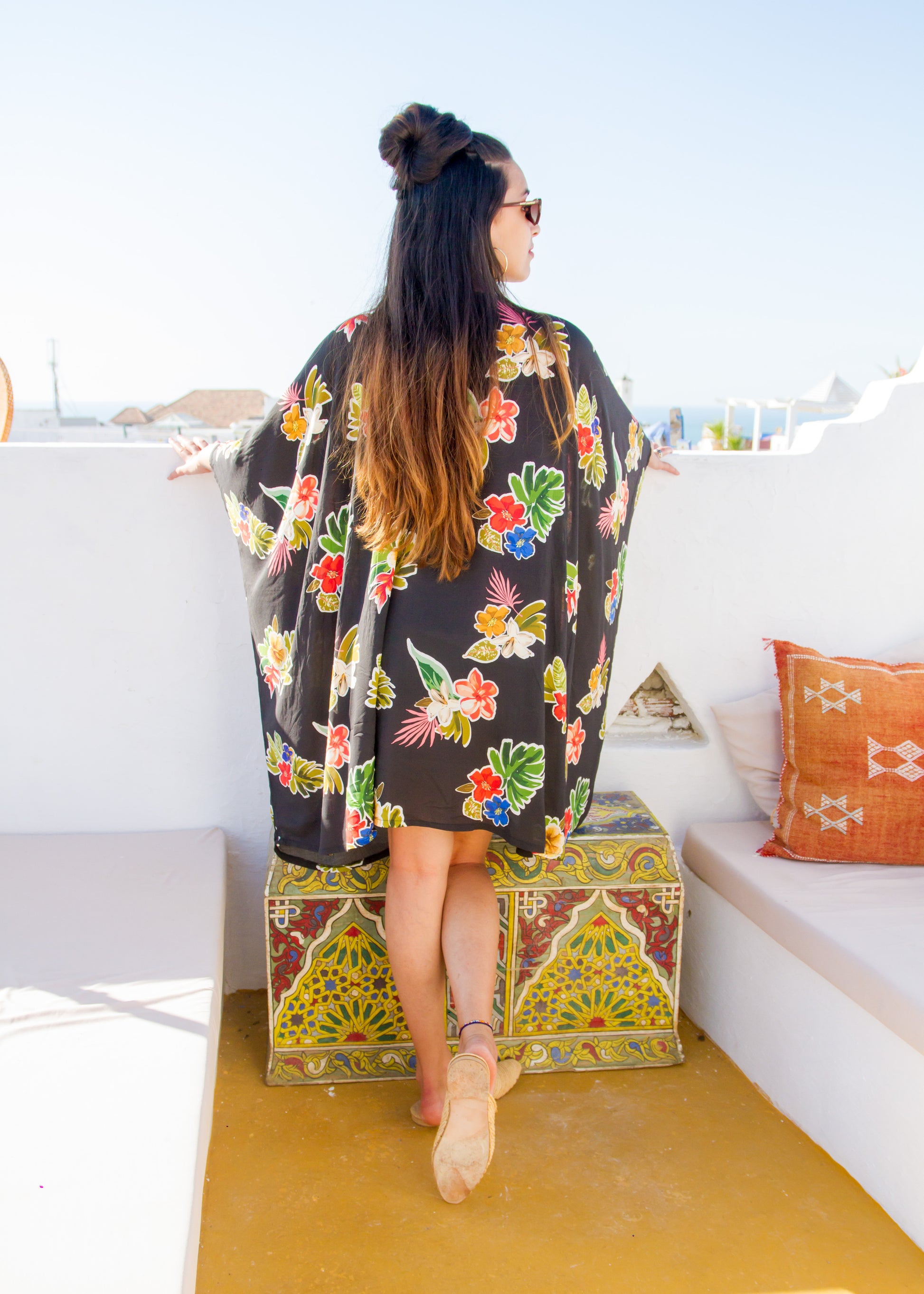 FLOWER MINI MOROCCAN KAFTAN - Milsouls